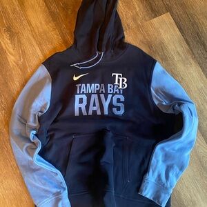 Nike Tampa Bay Rays Black and Light Blue Men's Hoodie